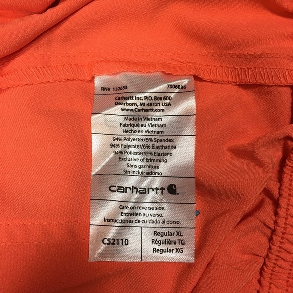 Carhartt Womens XL Force Cross-Flex Modern Fit Bootcut Scrub Pant Orange Pockets - Picture 15 of 16